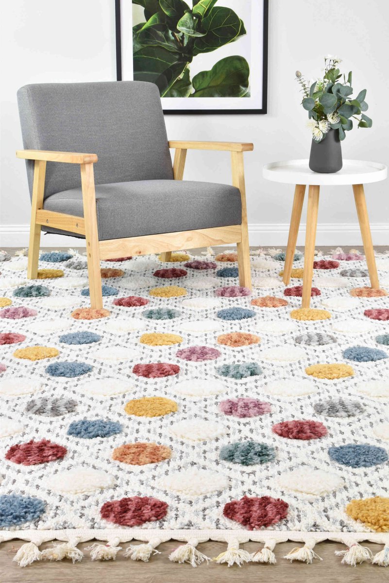 Karri Polka Dots Shaggy Rug