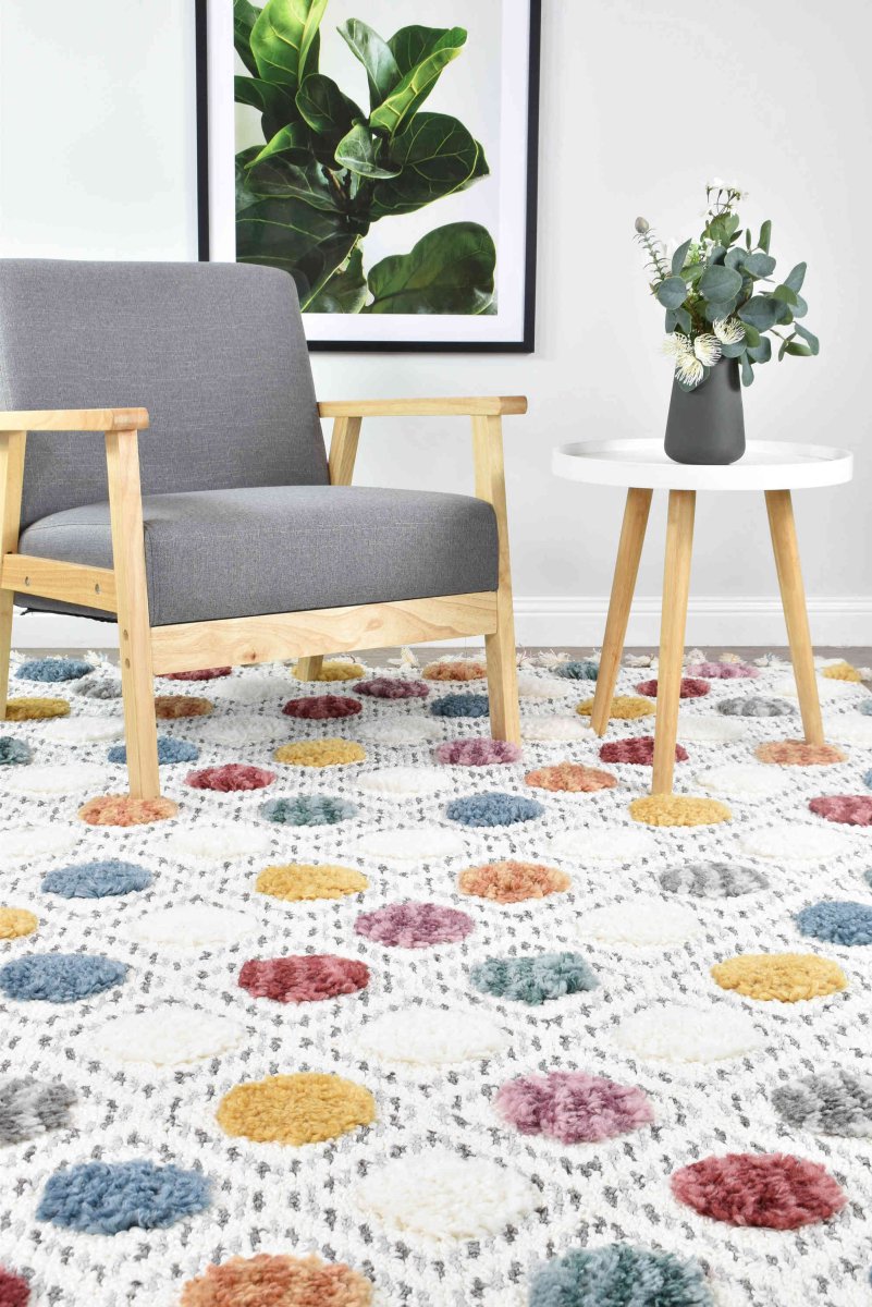 Karri Polka Dots Shaggy Rug