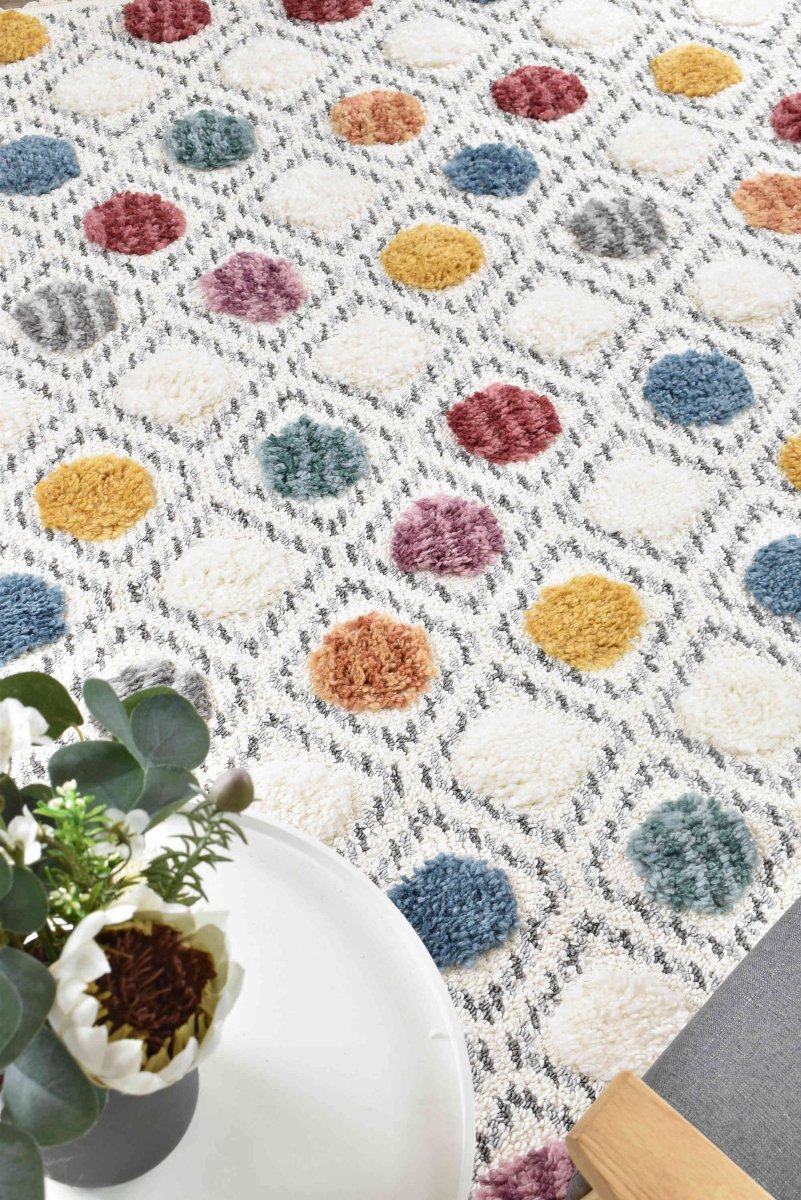 Karri Polka Dots Shaggy Rug