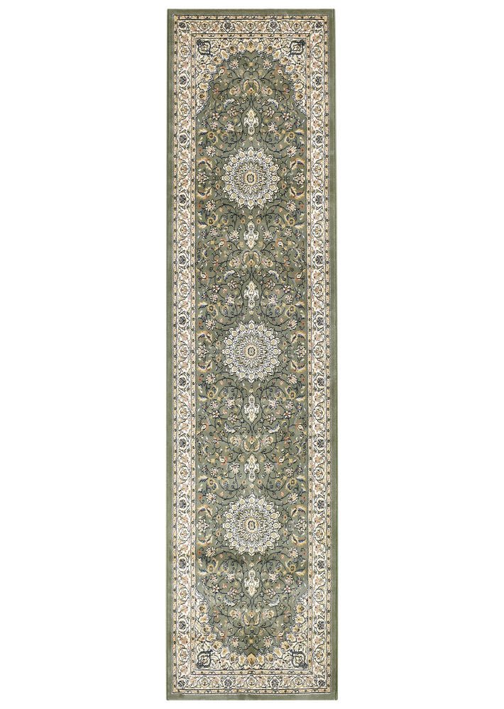 Kiama Traditional Green Hallway Runner