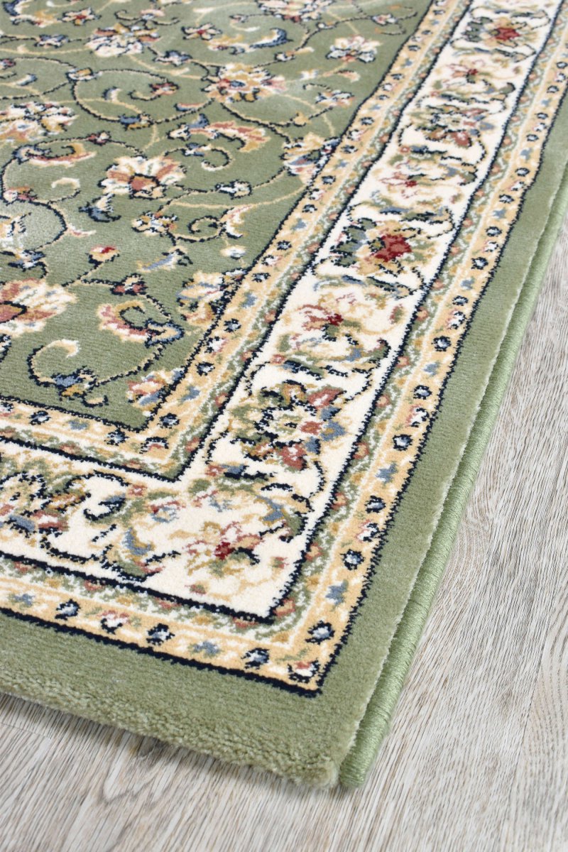 Daintree Transitional Green Hallway Runner