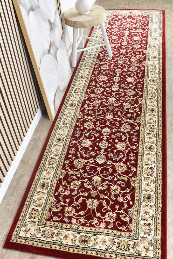 Daintree Transitional Red Hallway Runner