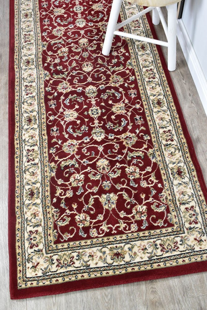 Daintree Transitional Red Hallway Runner