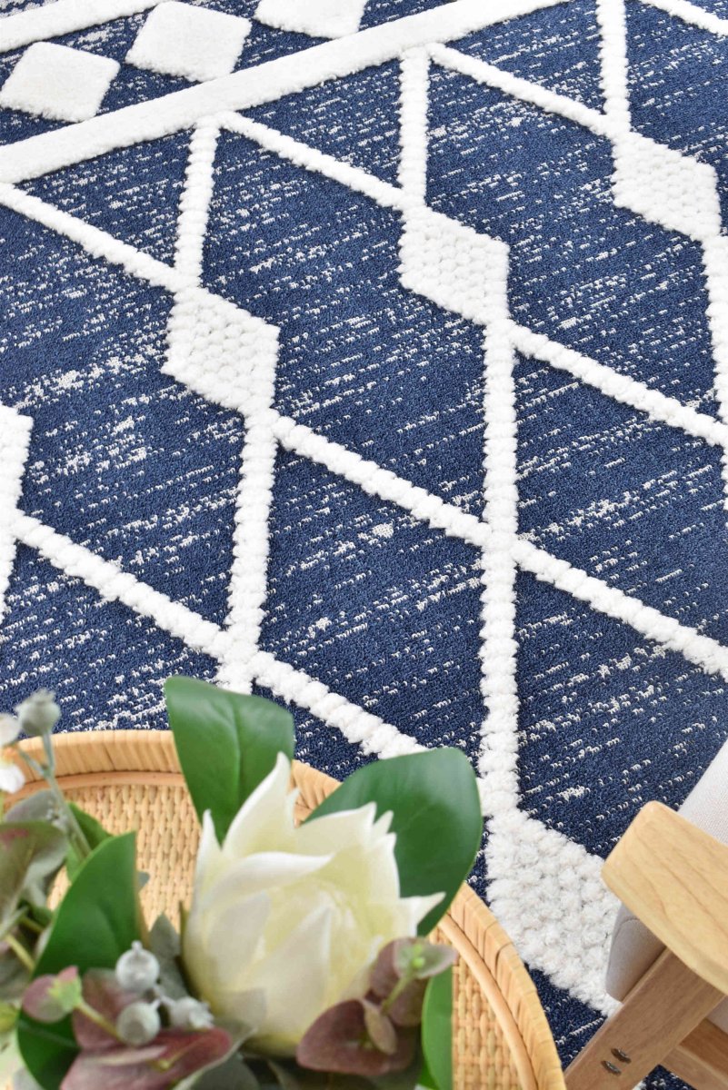 Koora Navy Bohemian Rug