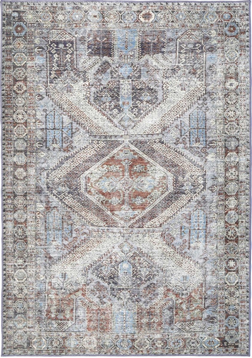 Le Grand Louvre Blue Washable Rug