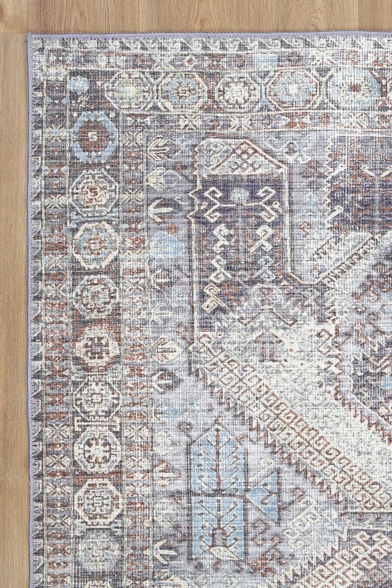 Le Grand Louvre Blue Washable Rug