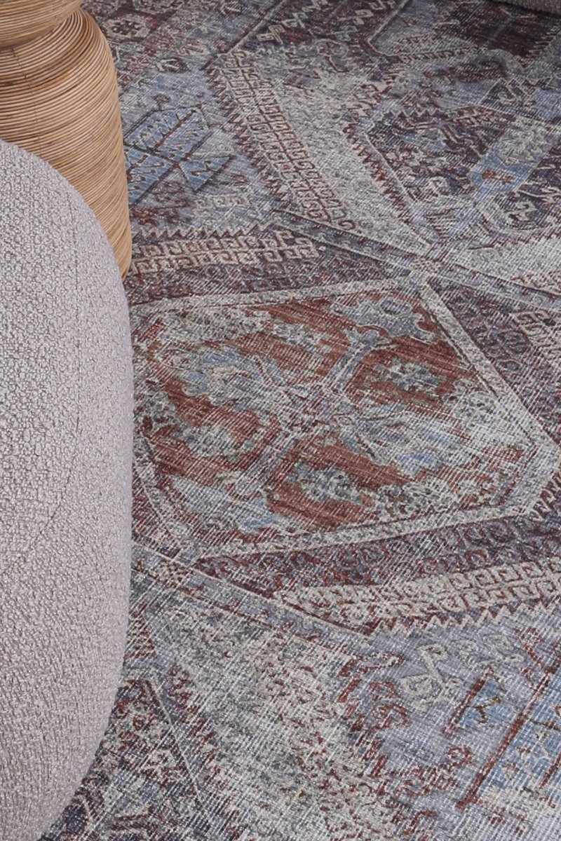 Le Grand Louvre Blue Washable Rug