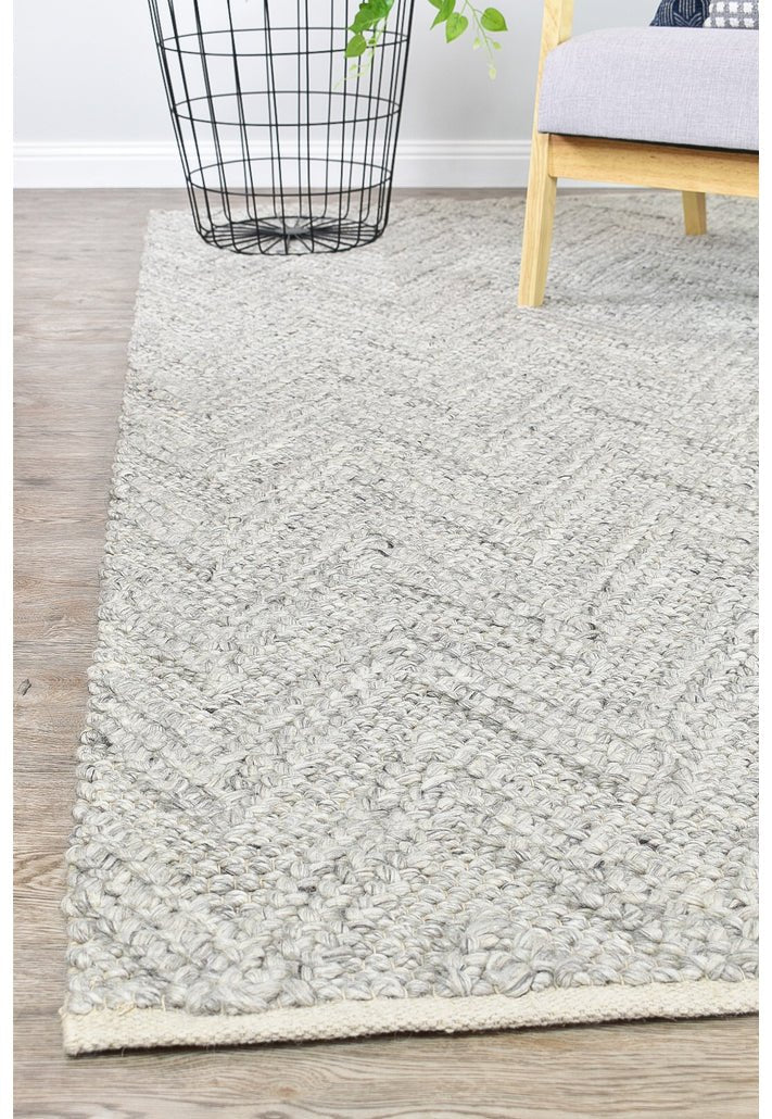 Looma Grey Wool Rug