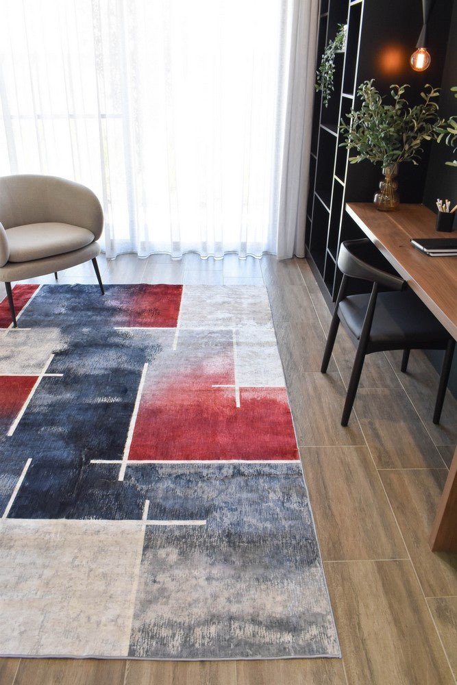 Lorien Red Ash Washable Rug