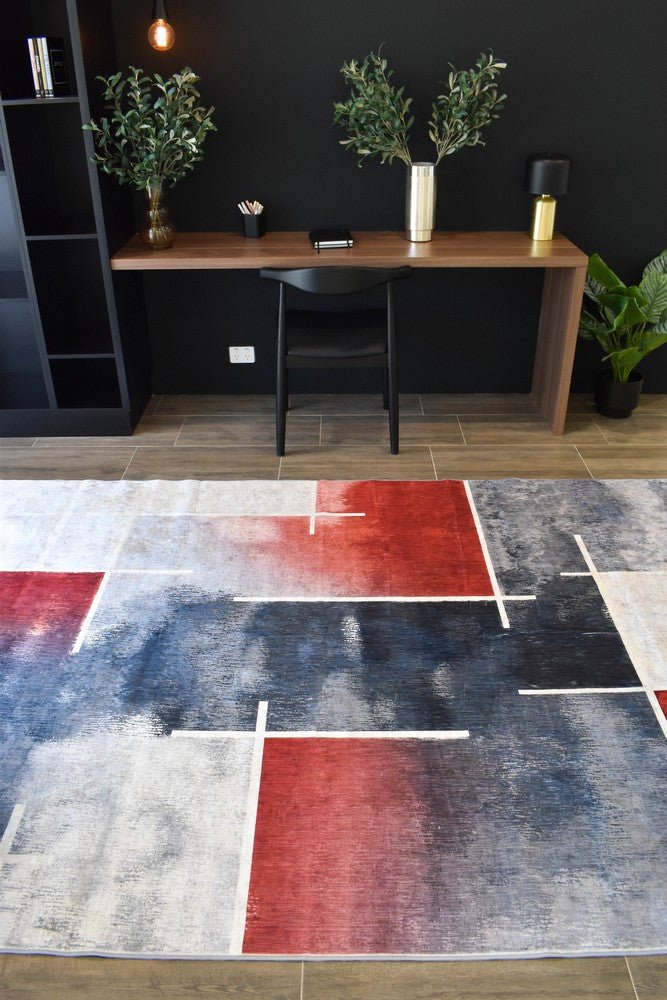 Lorien Red Ash Washable Rug