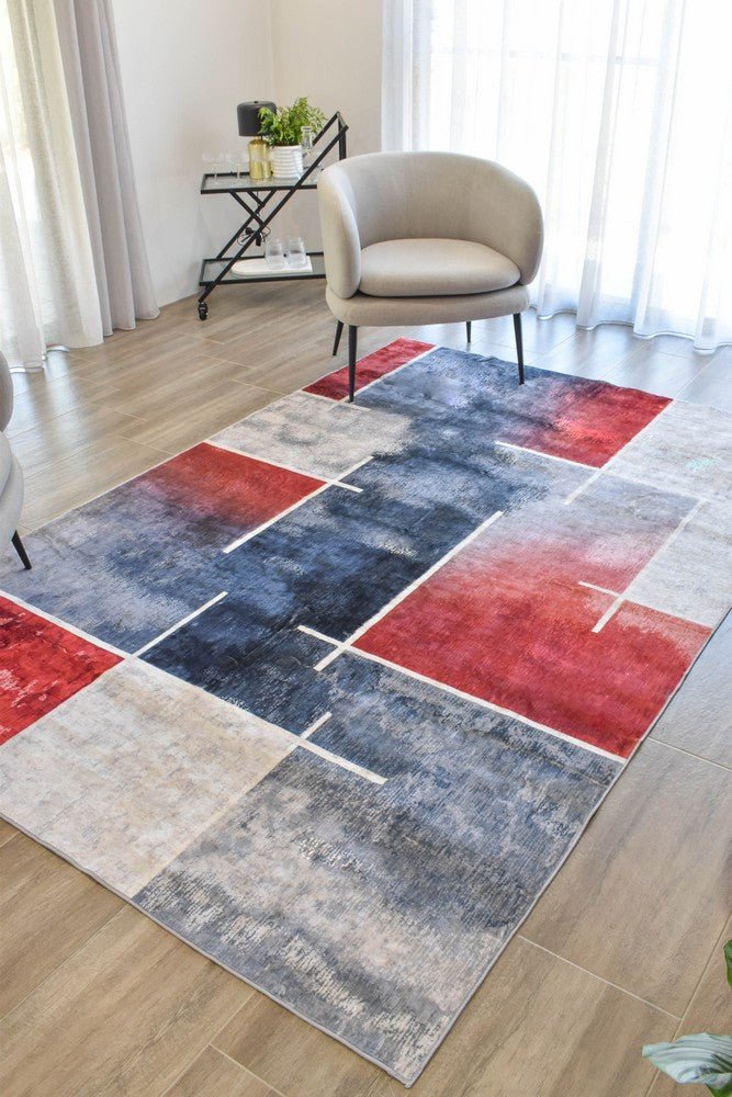 Lorien Red Ash Washable Rug
