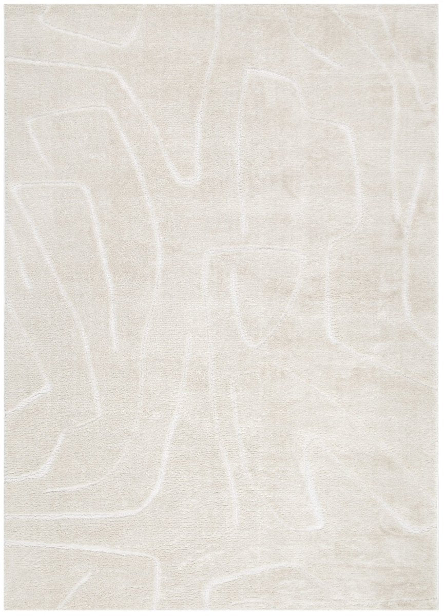 Luna Lines Cream Modern Rug