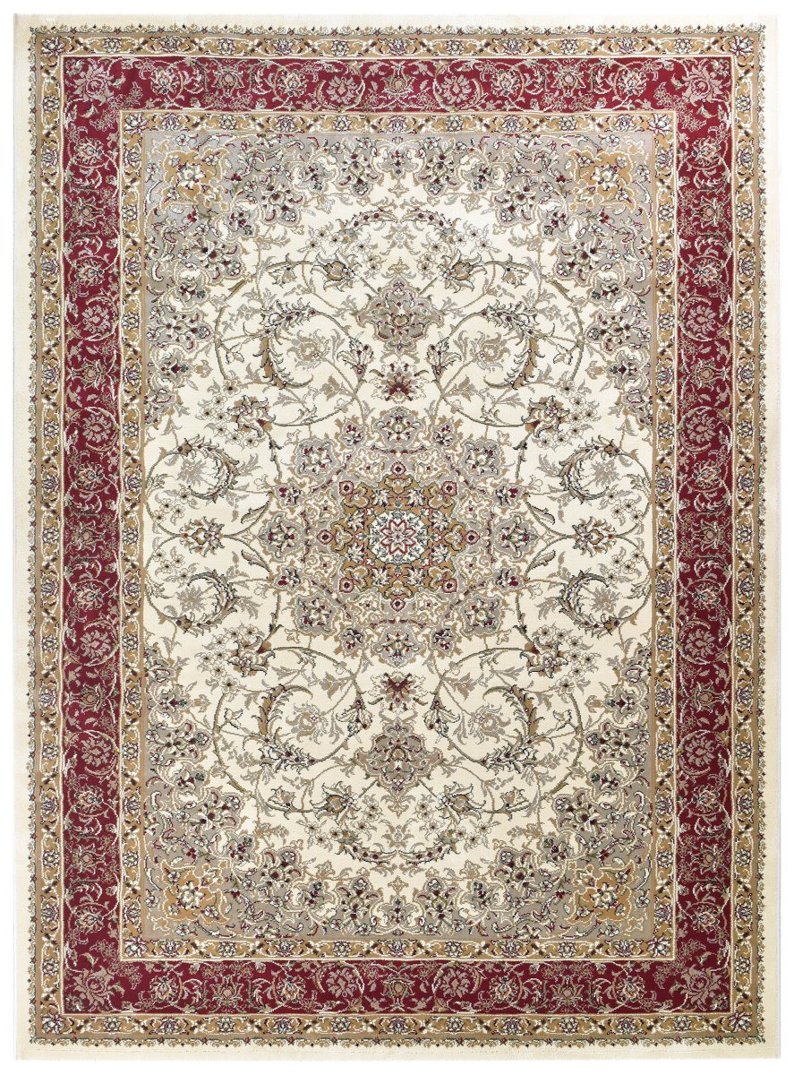 Marcel Cream Red Traditional Rug