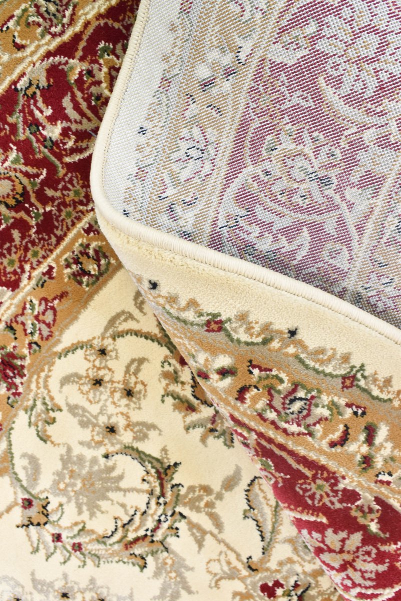 Marcel Cream Red Traditional Rug