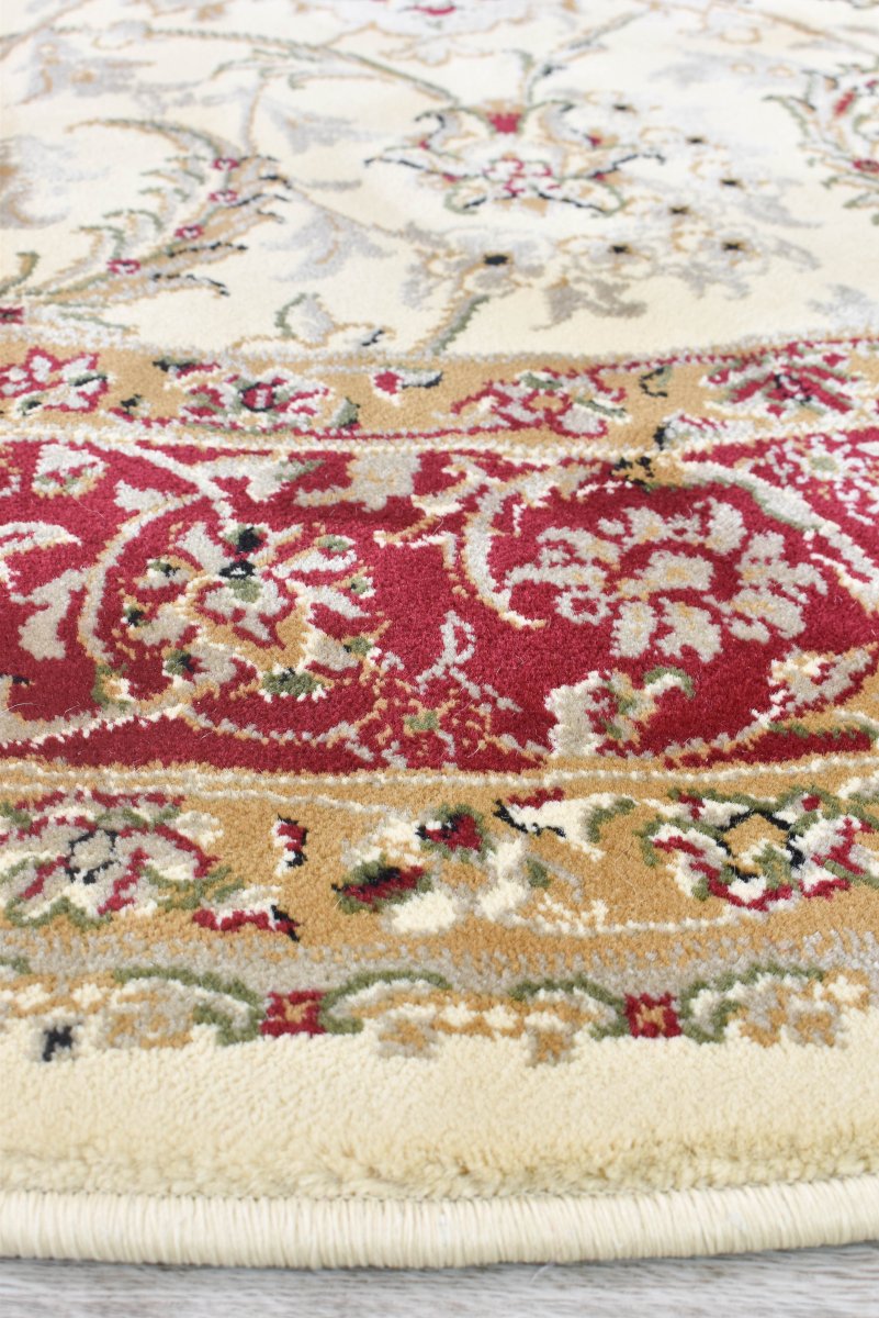 Marcel Cream Red Traditional Rug