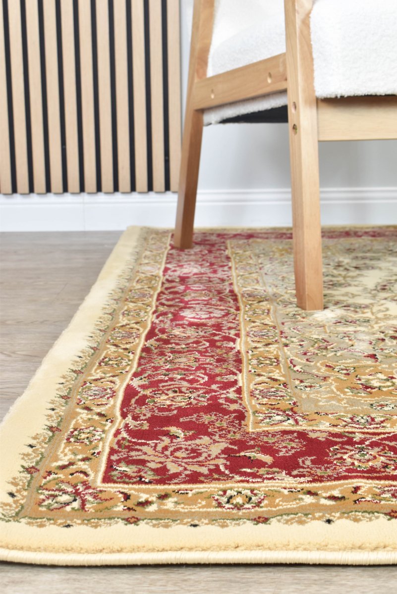 Marcel Cream Red Traditional Rug