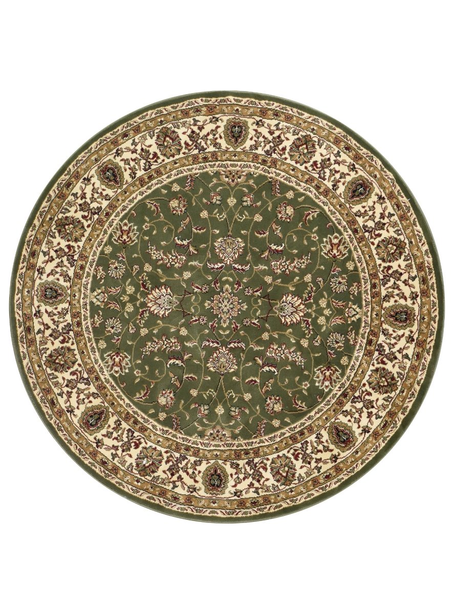 Marcel Green Transitional Round Rug