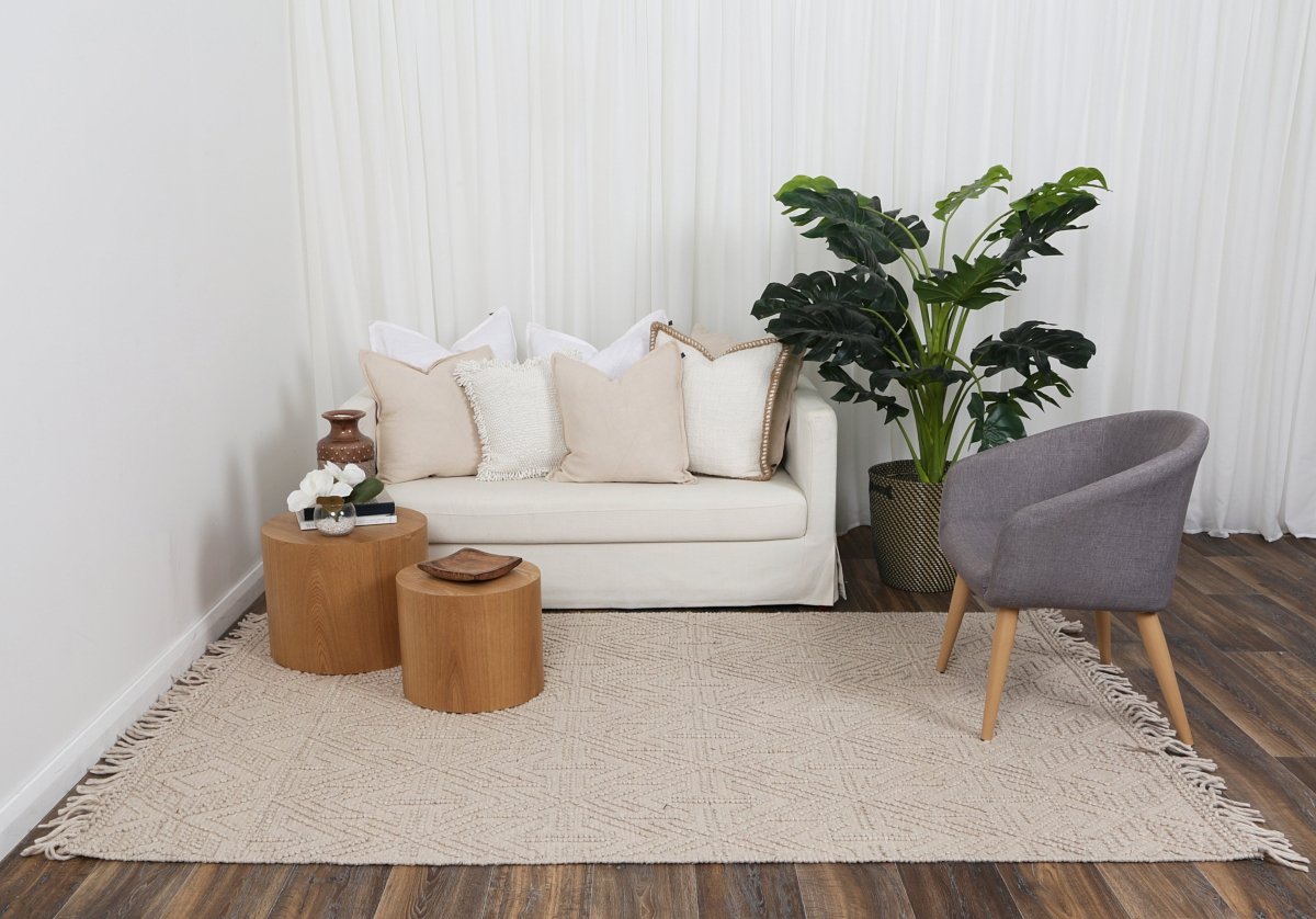 Marco Geometric Brown Wool Rug