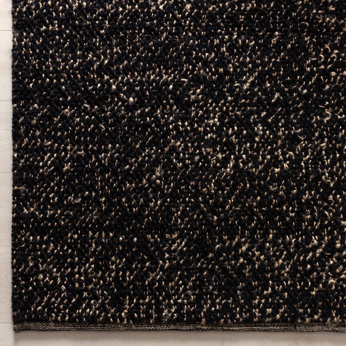 Meadow Black Jute and Wool Rug