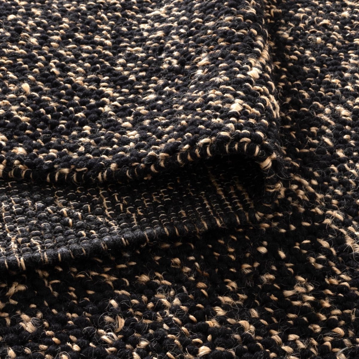 Meadow Black Jute and Wool Rug