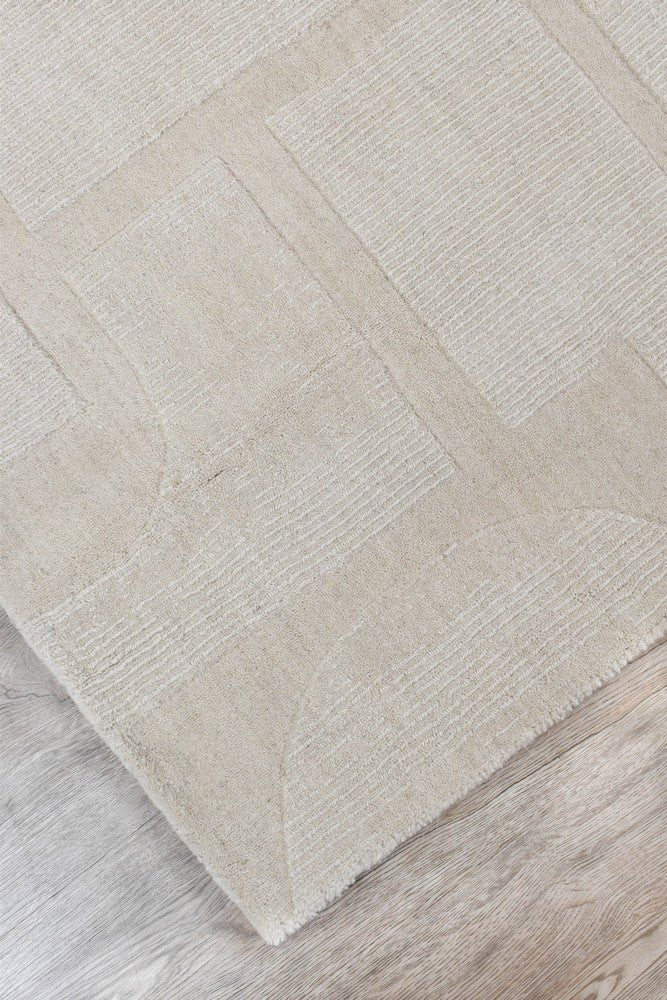 Meeka Powdered Beige Wool Rug