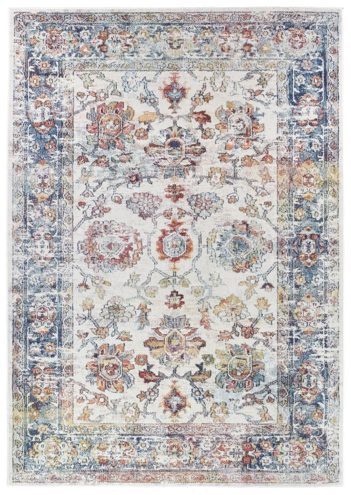 Meridian Navy Cream Transitional Rug