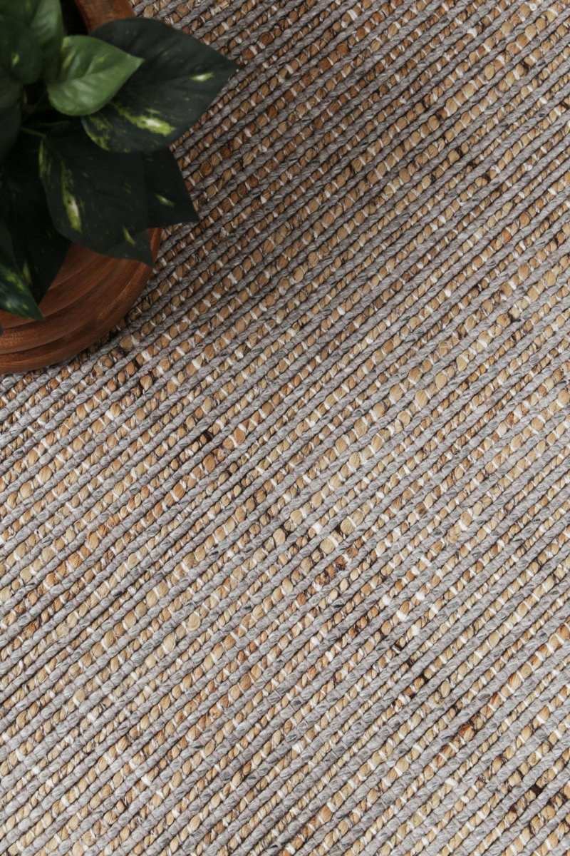 Mirage Jute & Wool Light Grey Rug Area Rug | Ruggy