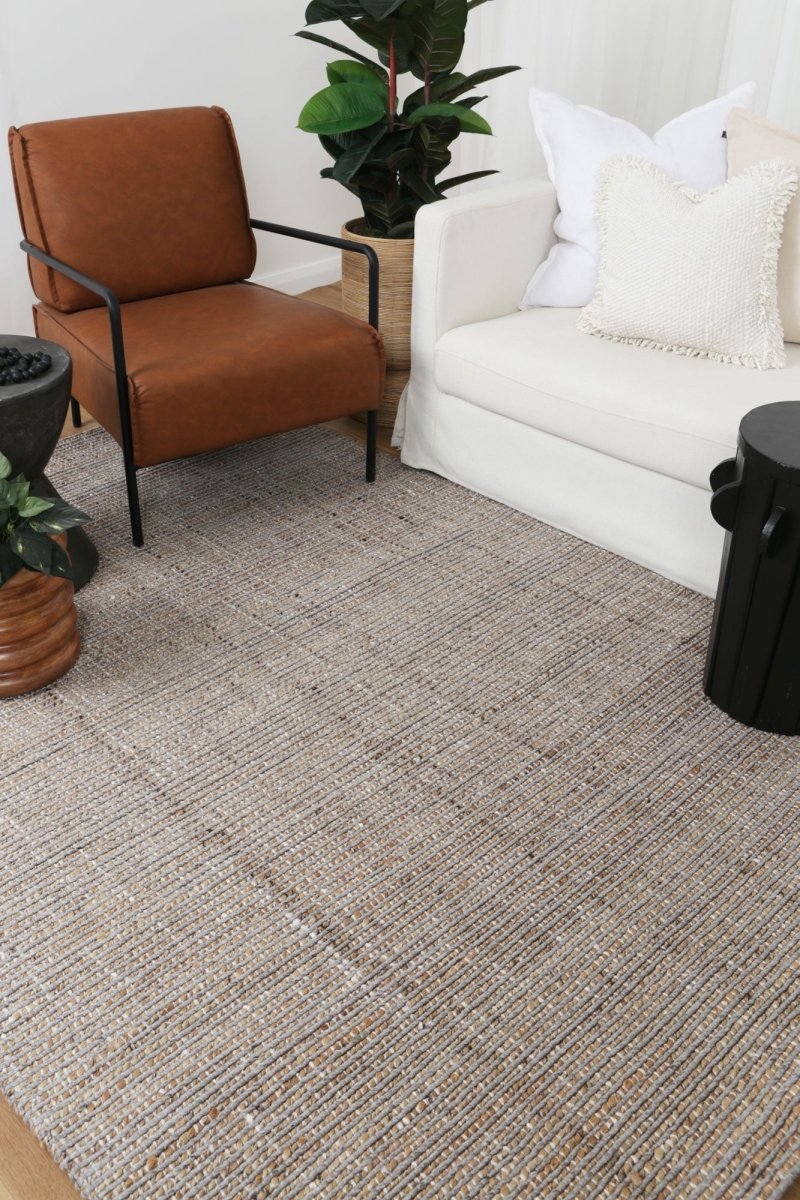 Mirage Jute & Wool Light Grey Rug Area Rug | Ruggy