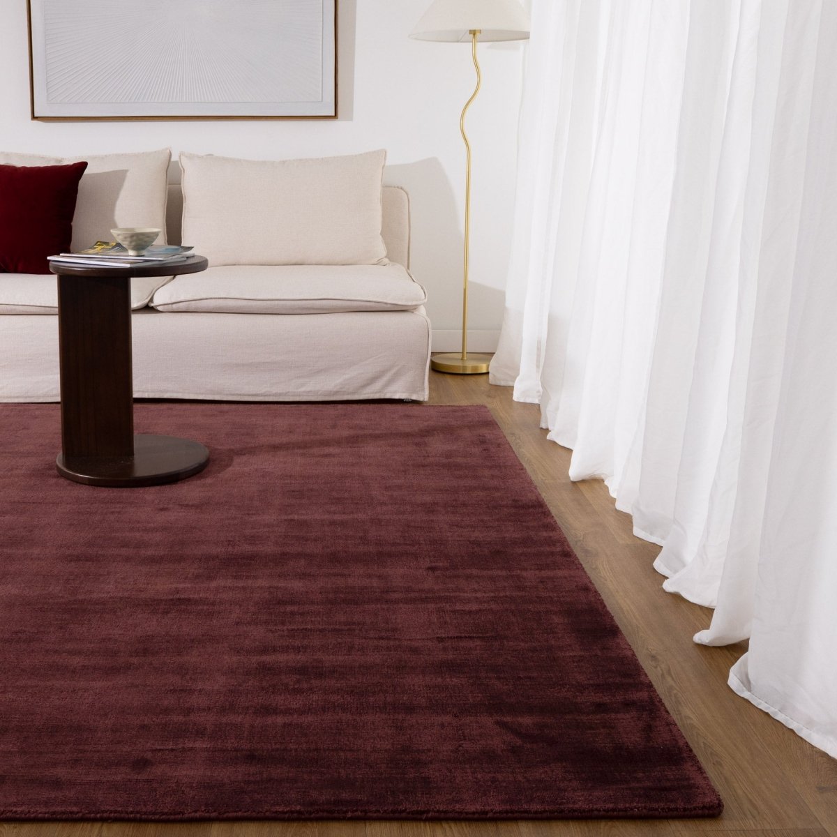 Mirra Chocolate Cherry Viscose Rug