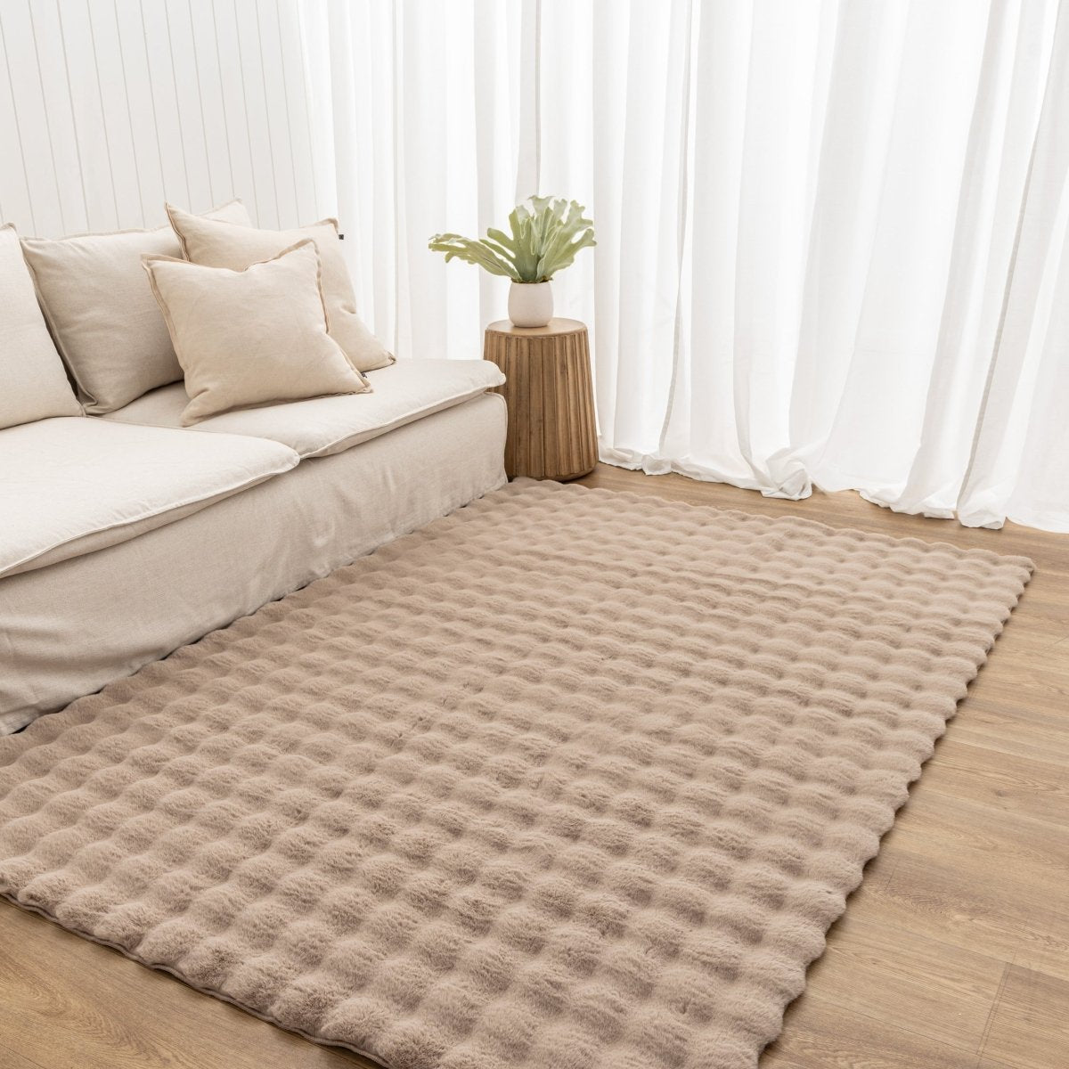 Nara  Dark Beige Washable Rug