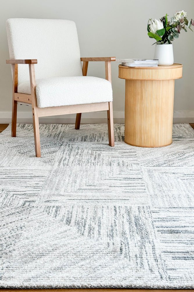 Nimbus Tiles Grey Modern Rug