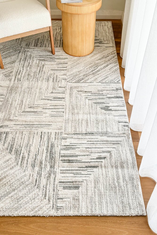 Nimbus Tiles Grey Modern Rug