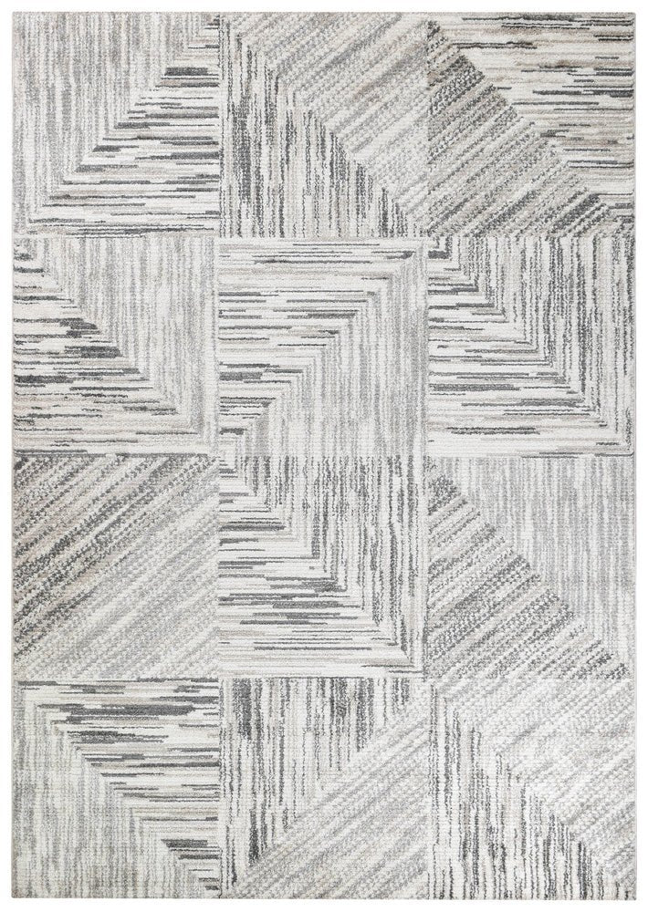 Nimbus Tiles Grey Modern Rug