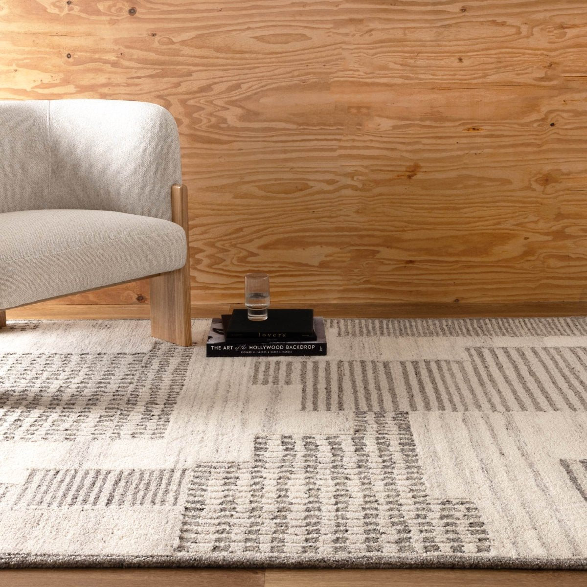 Orion Prism Grey Cream Wool Rug