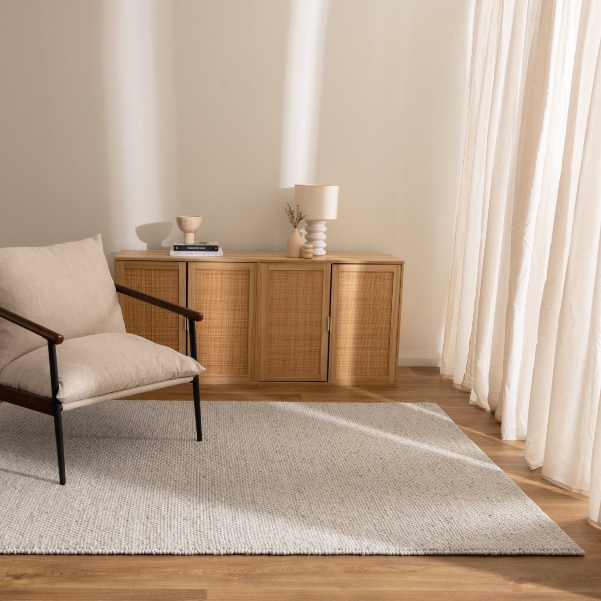Paloma Ivory Chunky Wool Rug