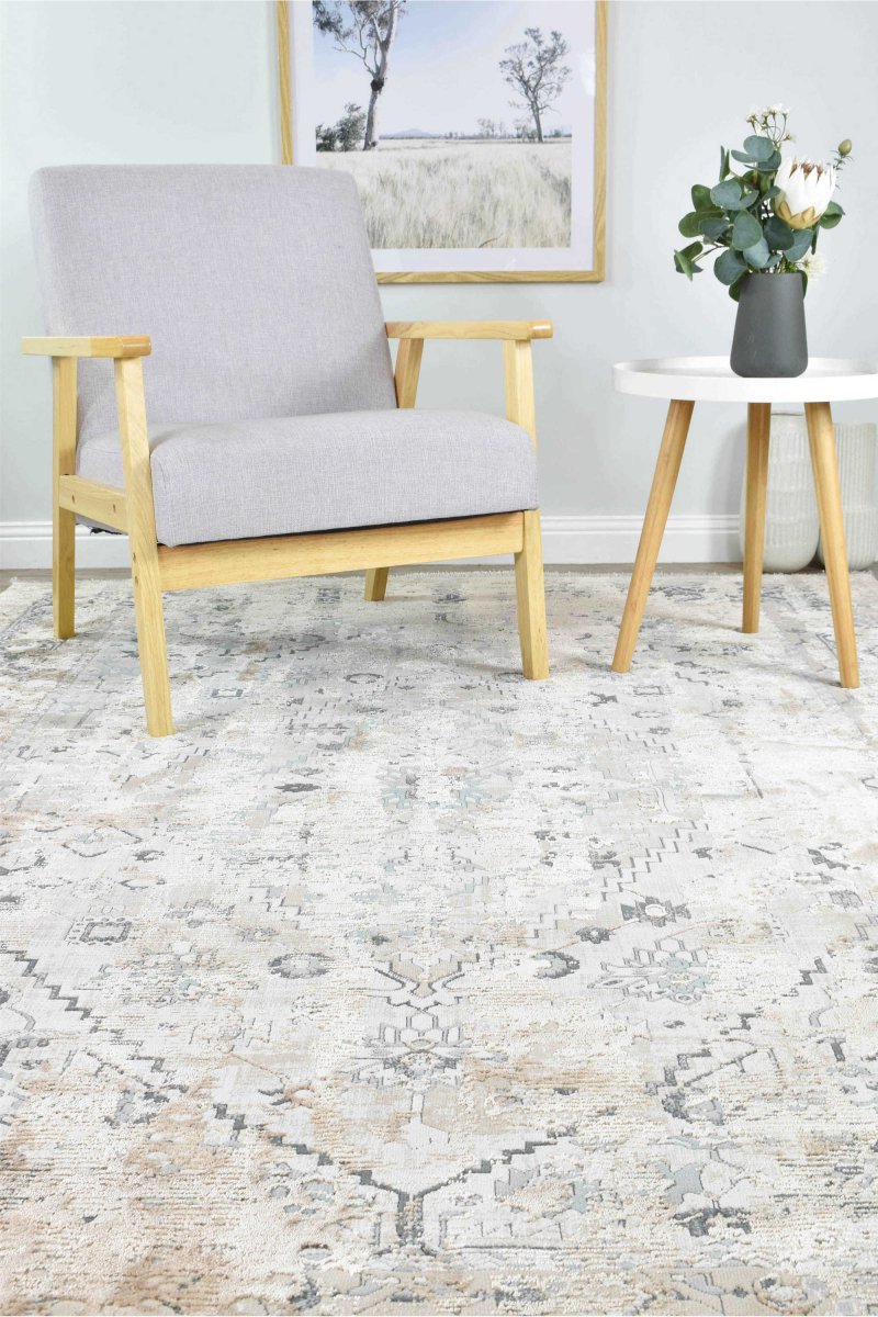 Pebble Cream Beige Modern Rug