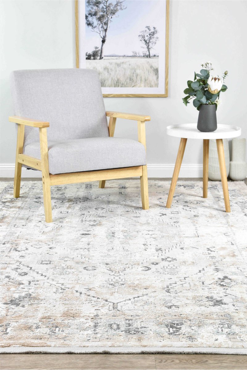 Pebble Cream Beige Modern Rug