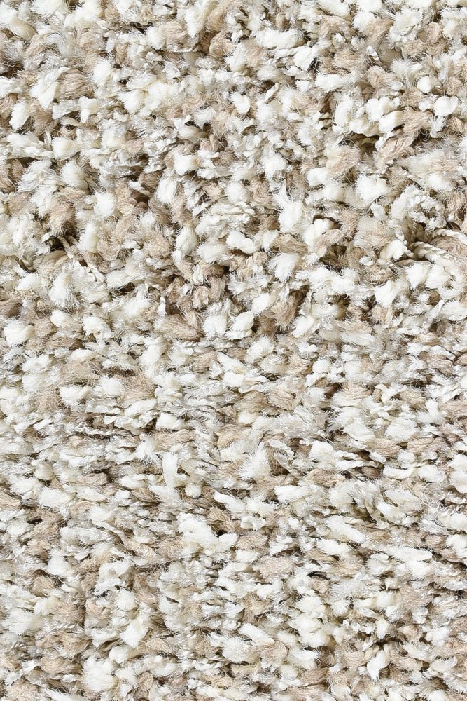 Plain Beige Shaggy Rug