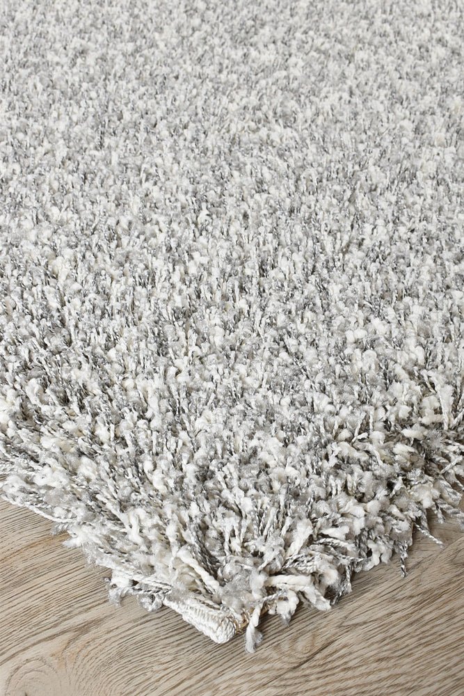 Plain Grey Shaggy Rug