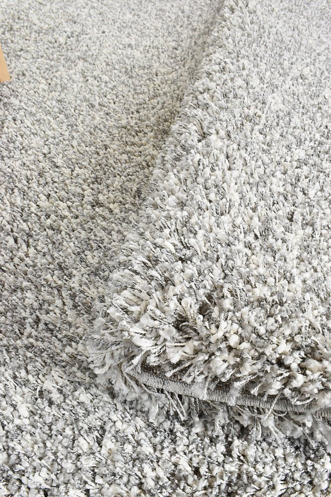 Plain Grey Shaggy Rug