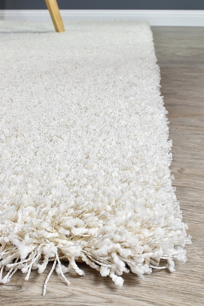 Plain Natural Shaggy Rug