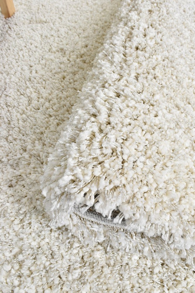 Plain Natural Shaggy Rug