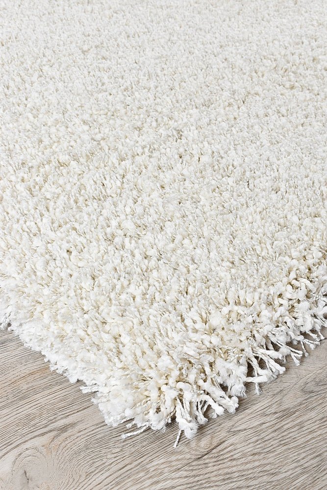 Plain Natural Shaggy Rug