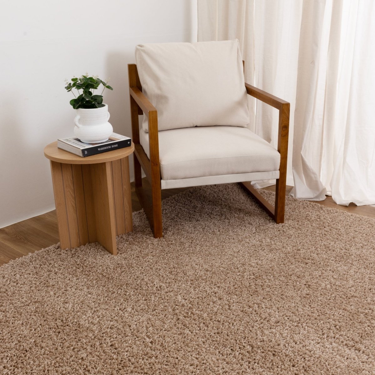 Plush Light Beige Shaggy Rug Area Rug | Ruggy