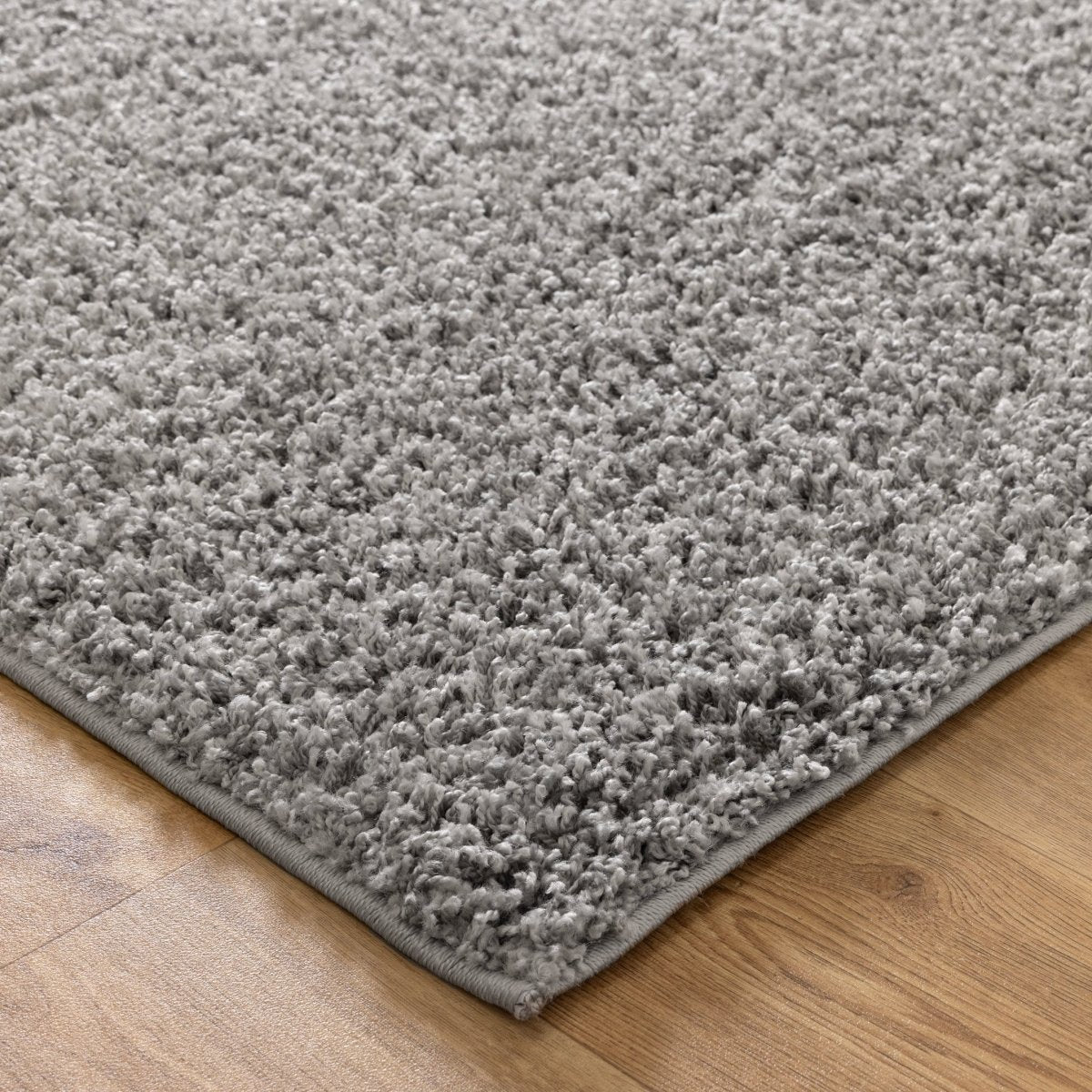 Plush Light Grey Shaggy Rug Area Rug | Ruggy