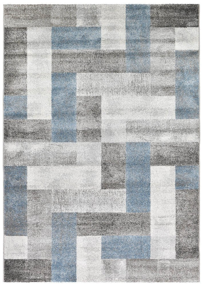 Quill Blue Labrinth Rug