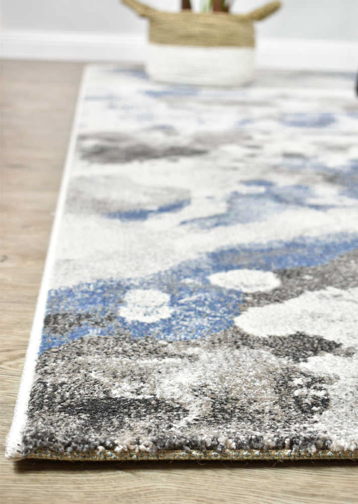 Quill Drop Blue Modern Rug