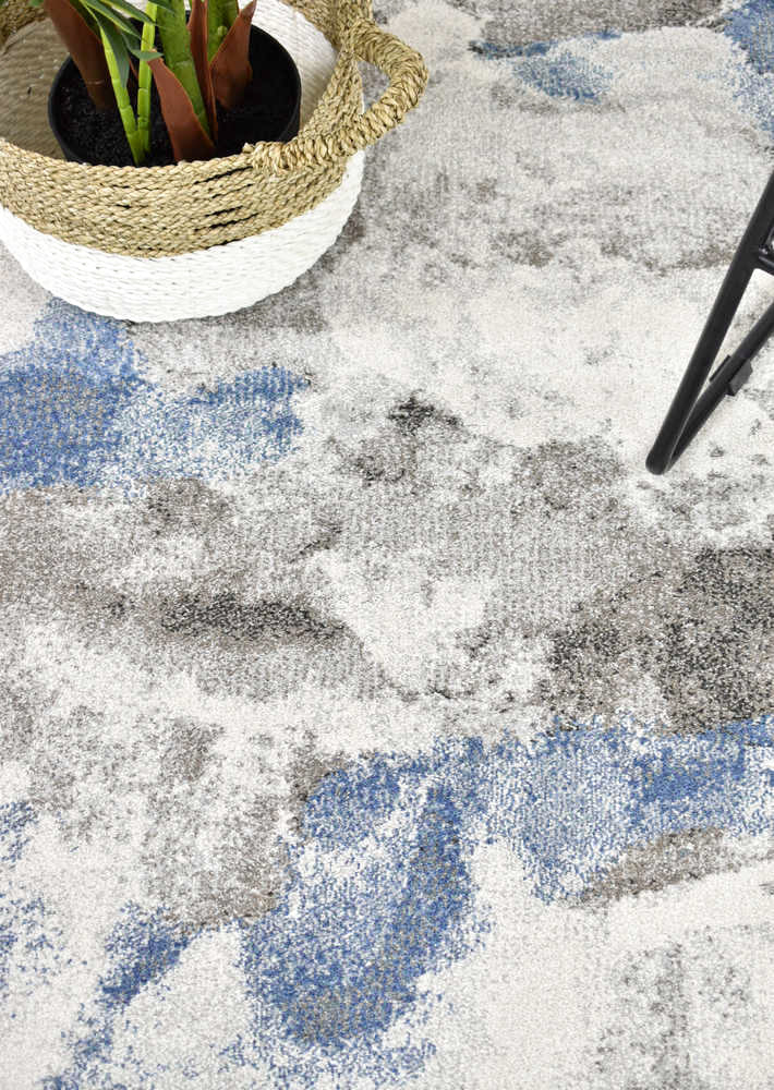 Quill Drop Blue Modern Rug