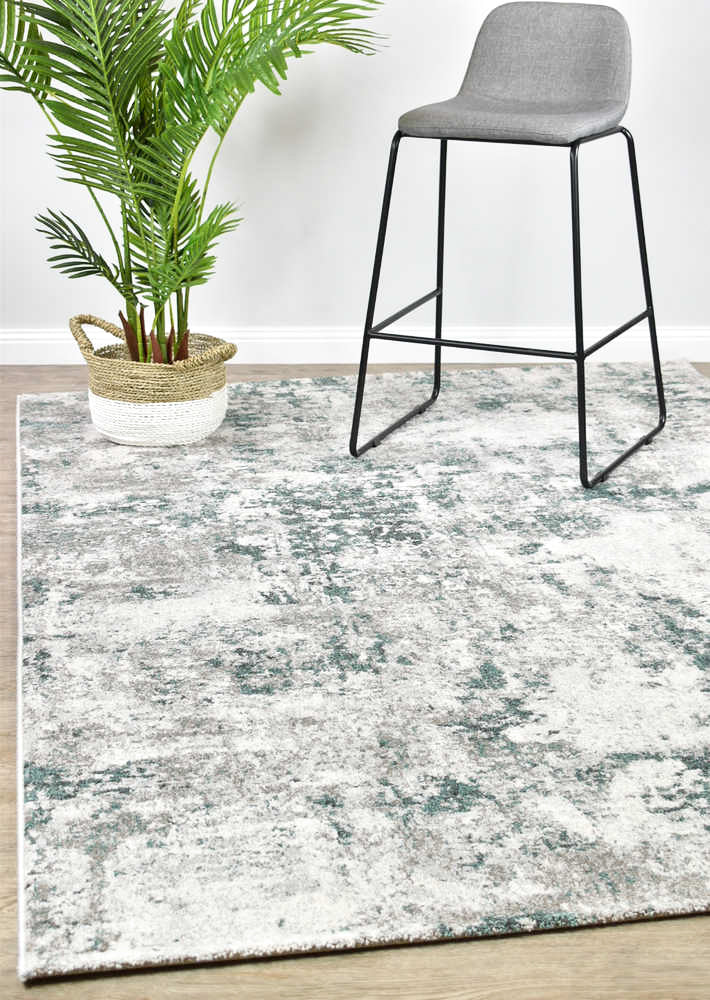 Quill Earth Green Modern Rug