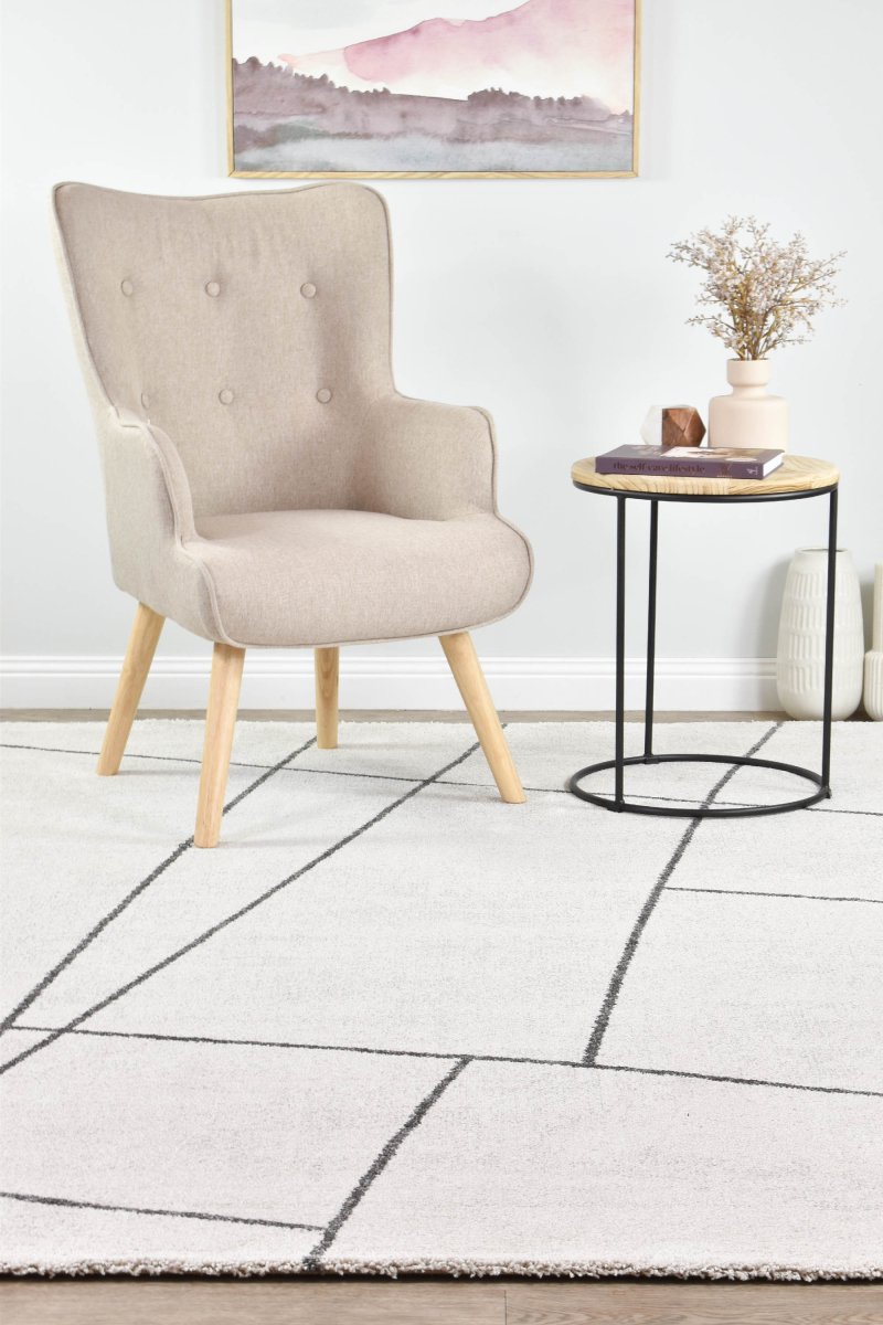 Quill Pearl Lines Modern Rug